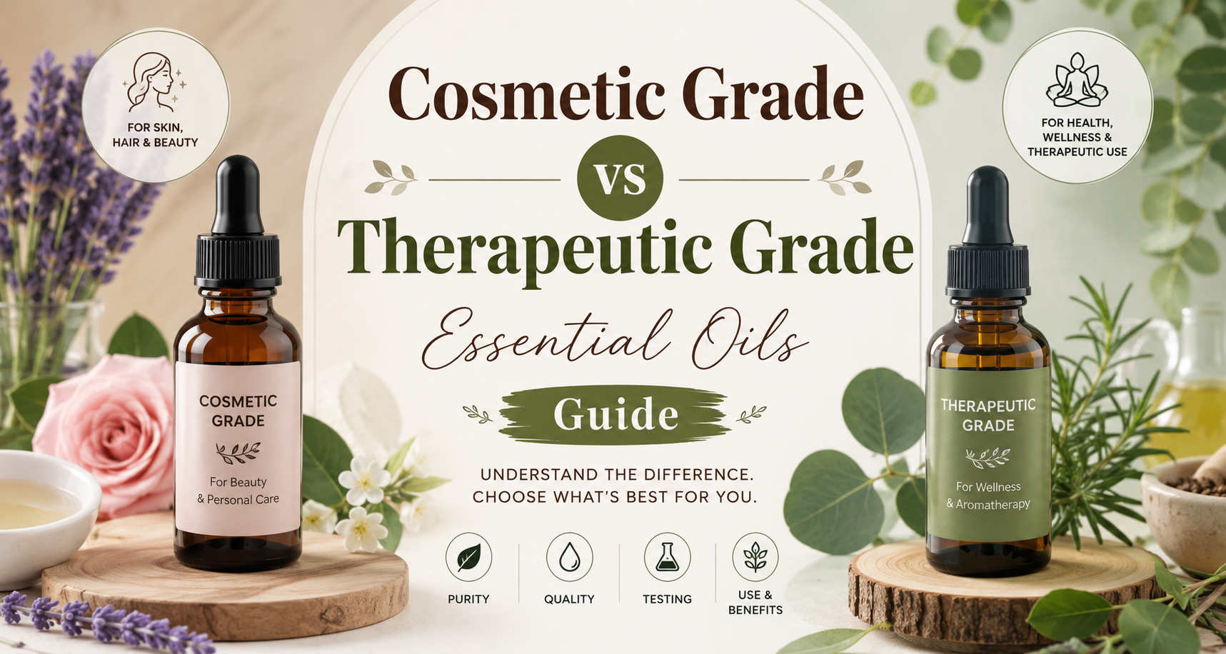 Cosmetic Grade vs Therapeutic Grade Essential Oils Guide