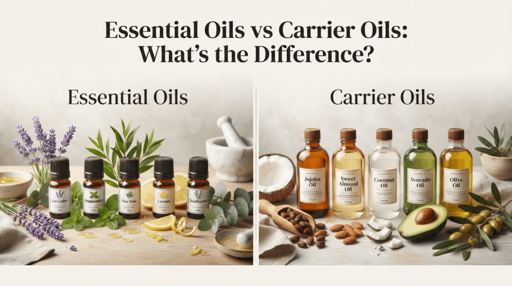 Essential Oils vs Carrier Oils: What’s the Difference? Essential Oils vs Carrier Oils: What’s the Difference?